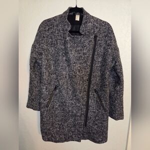 H&M Black and Gray Teddy Jacket